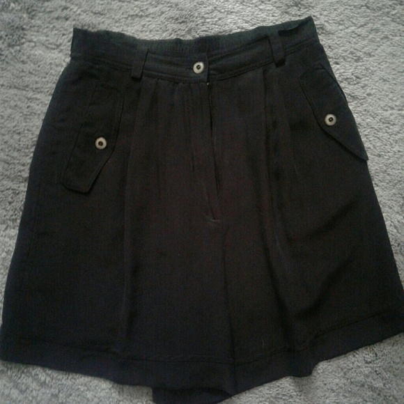 Vittadini Pants - Vittadini Sport Black Silk Shorts